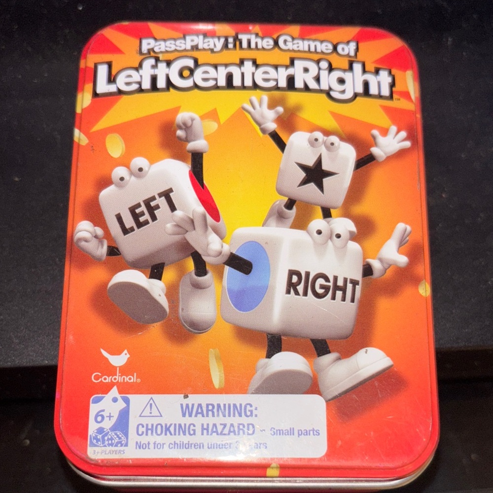 Cardinal Left Center Right Dice Game - Red